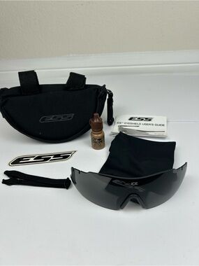 ESS ICE Ballistic Glasses Kit New Smoke Gray Replacement Lens with Case